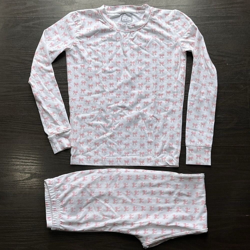 Palm Beach Lately X Sail To Sable Girls Sz 12 2-PC Pajama Set Pink Bow SOLD OUT